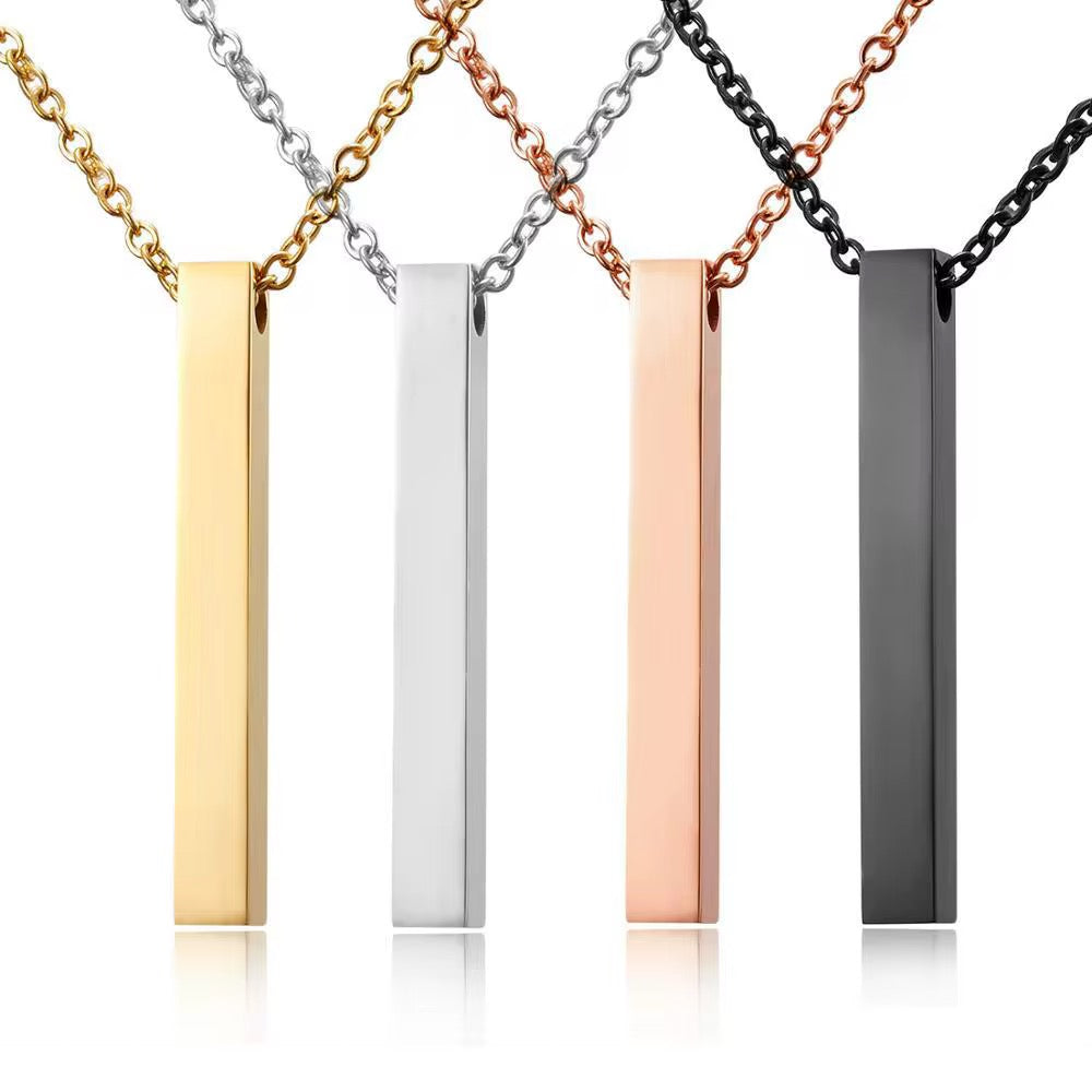 Personalized Gold Bar Necklace