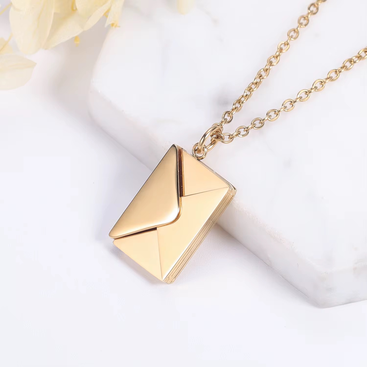 Personalized Love Letter Envelope Necklace