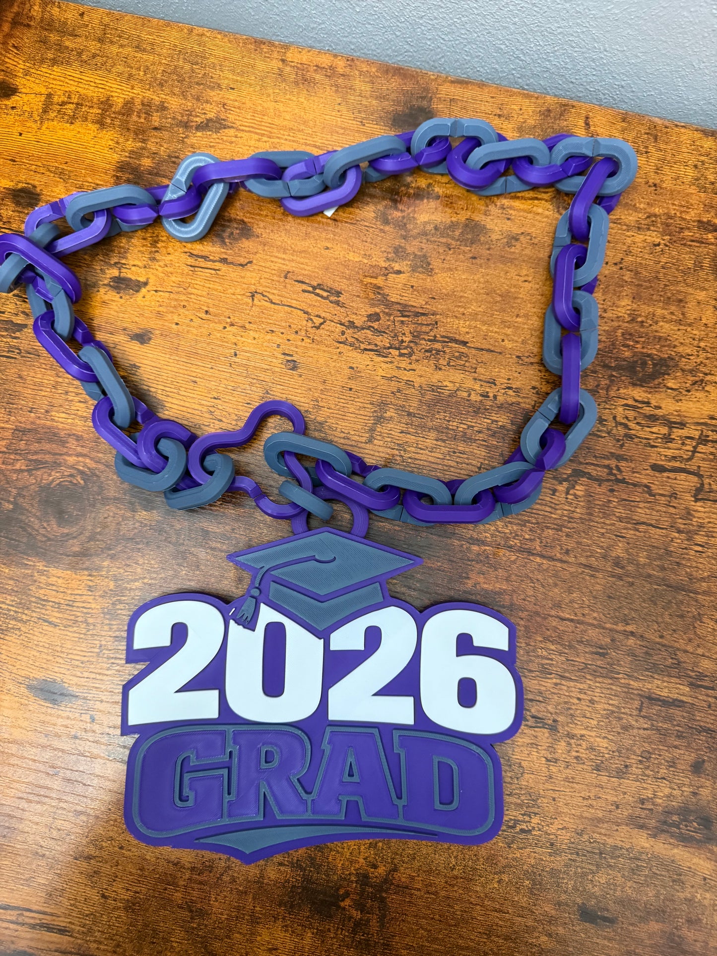 Custom 3D Printed Graduation Hype Chains | Personalized Senior Spirit Chain Necklace