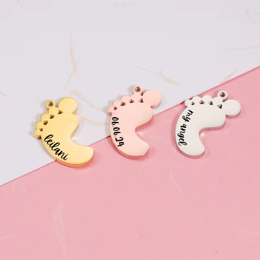 Personalized Baby Footprint Necklace