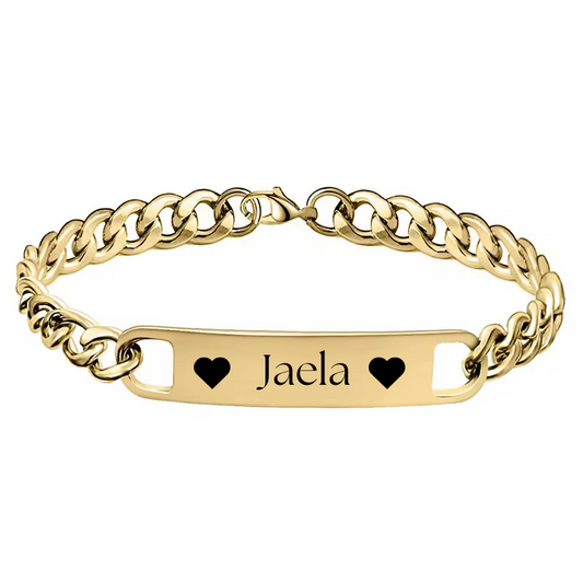 Custom Engraved ID Plate Bracelet