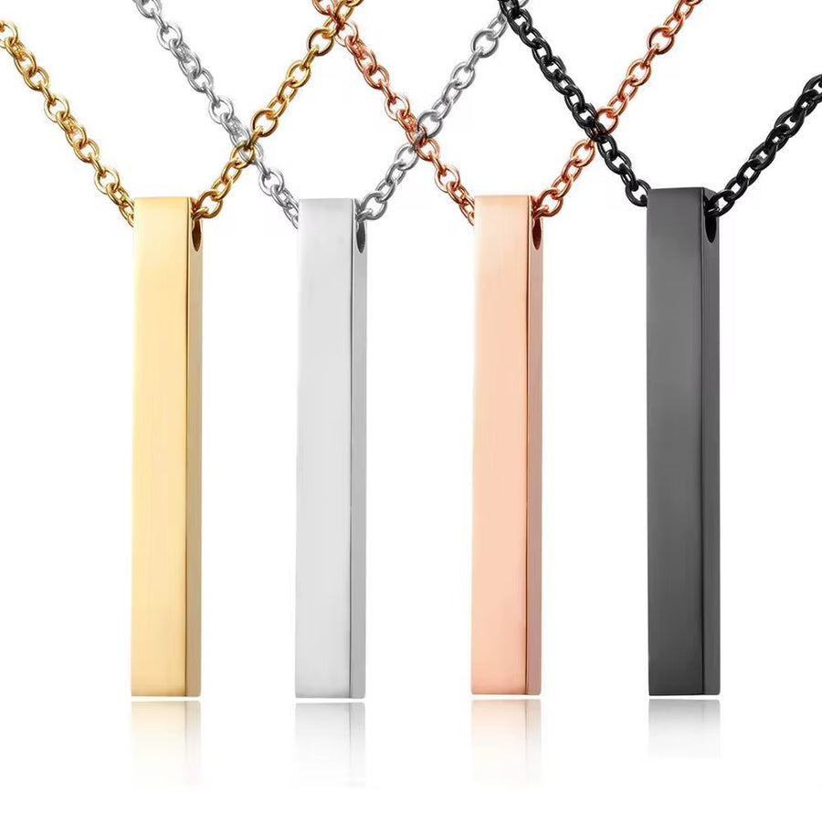 Personalized Gold Bar Necklace