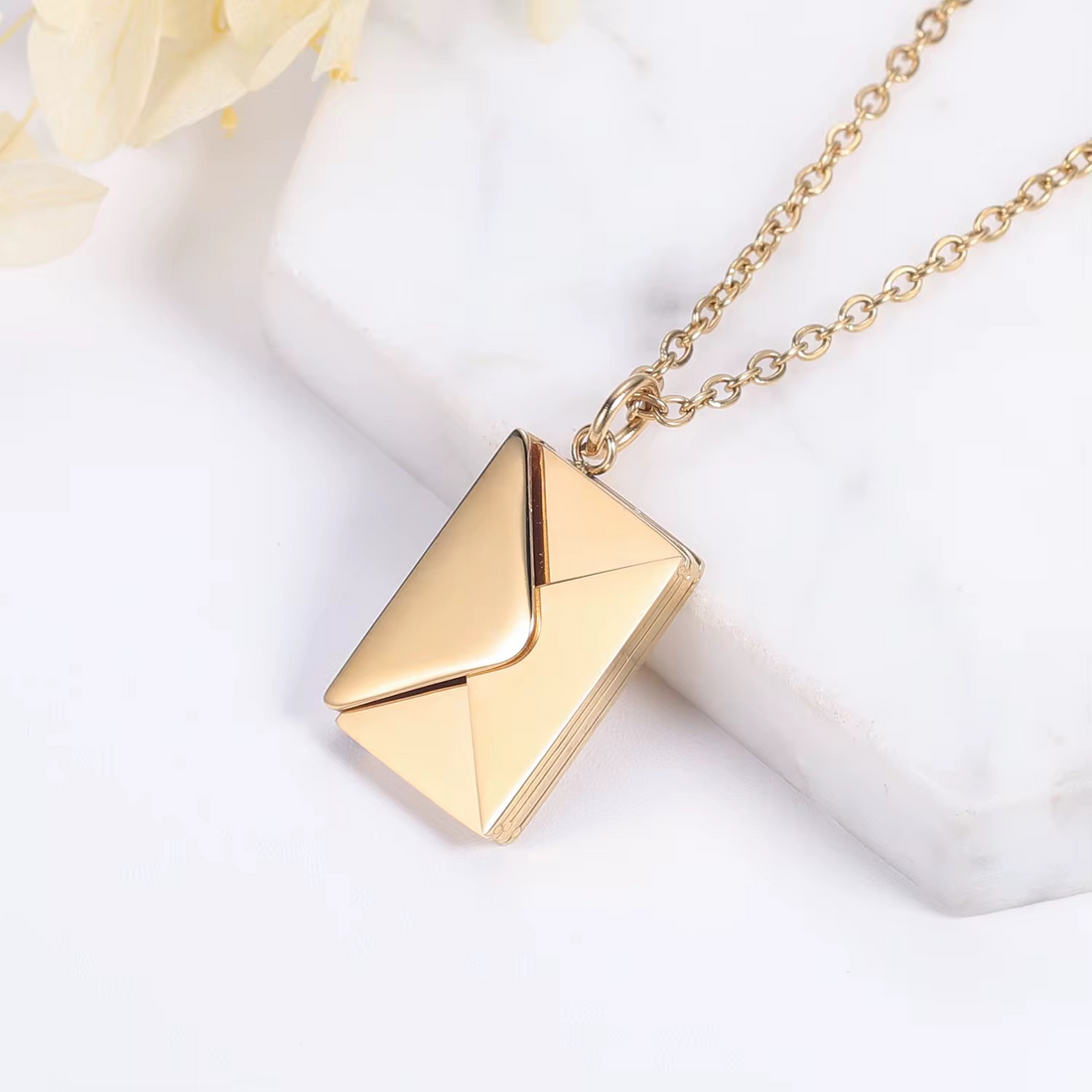 Personalized Love Letter Envelope Necklace