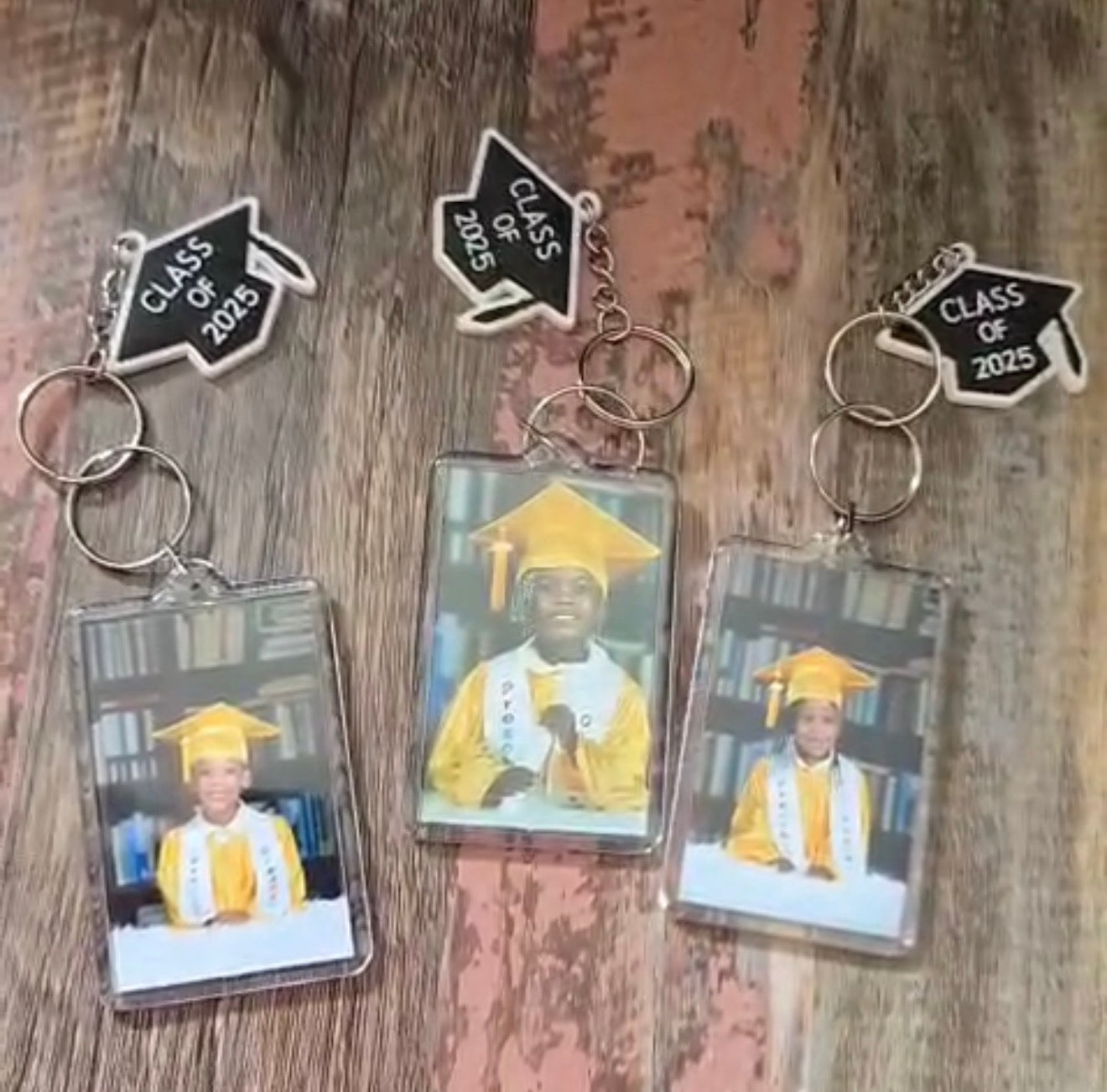 Custom Graduation Picture Keychain