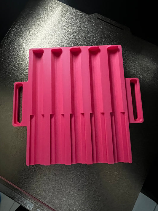 6-Slot 3D Printed Pen Jig for Fiber Laser Engraving