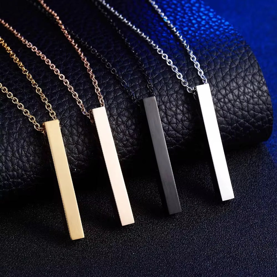 Personalized Gold Bar Necklace