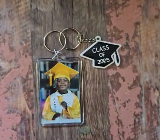 Custom Graduation Picture Keychain