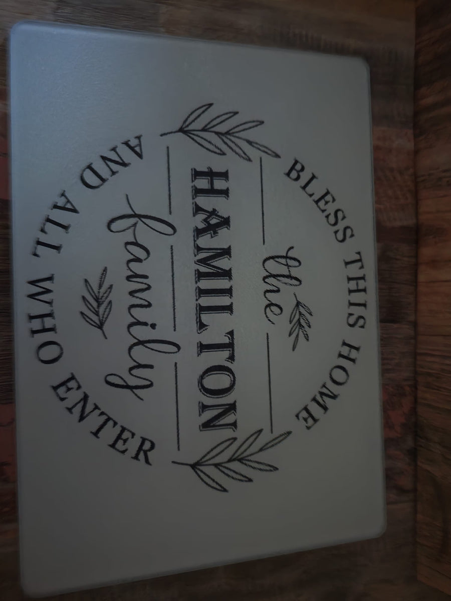 Personalized Glass Cutting Board