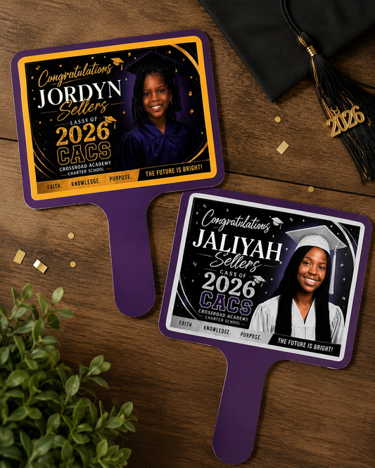 Custom Graduation Hand Fan | Personalized Senior Photo Fan | Class of 2026 Keepsake