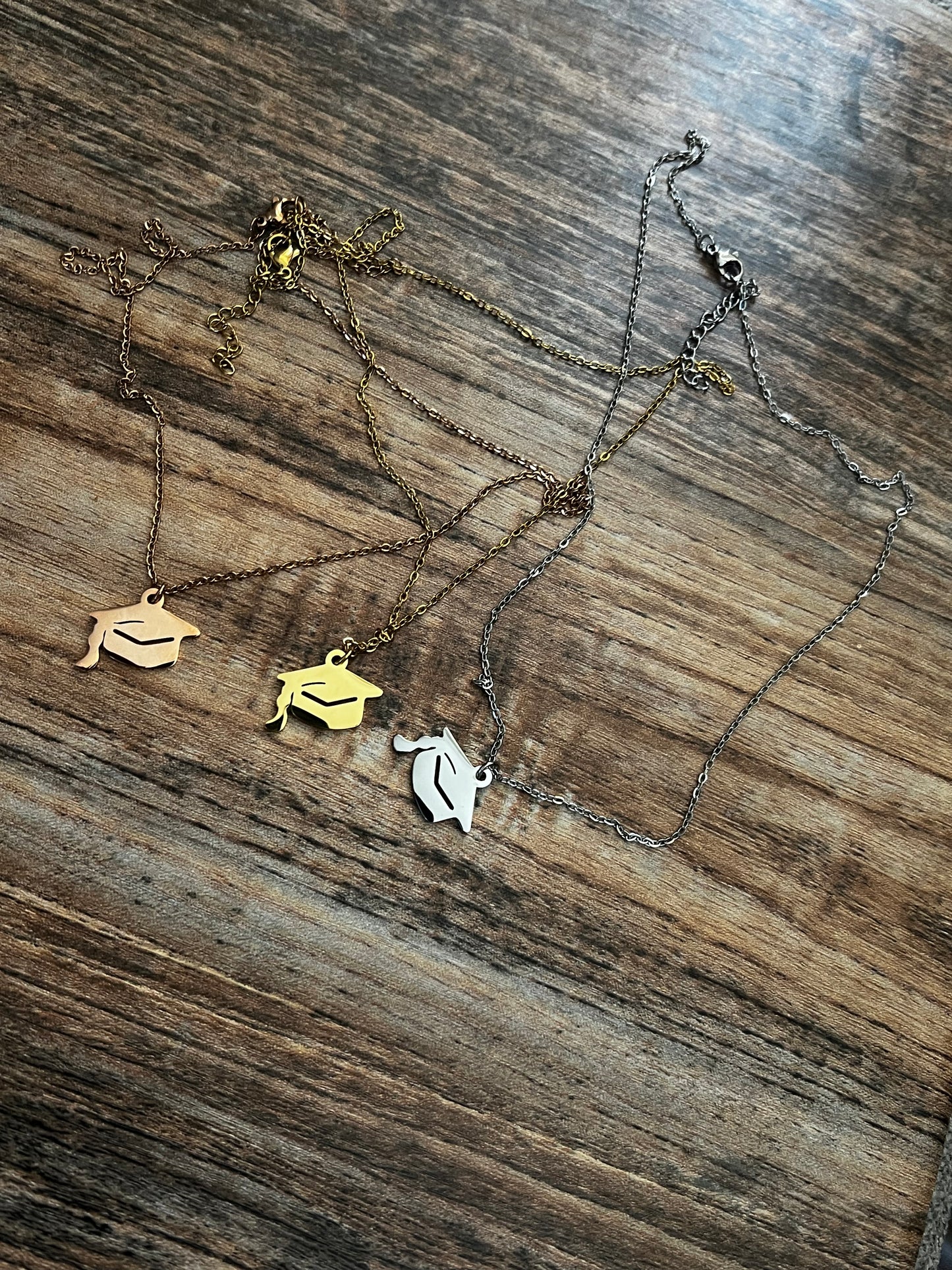 Graduate’s Pride -Cap Charm Necklaces