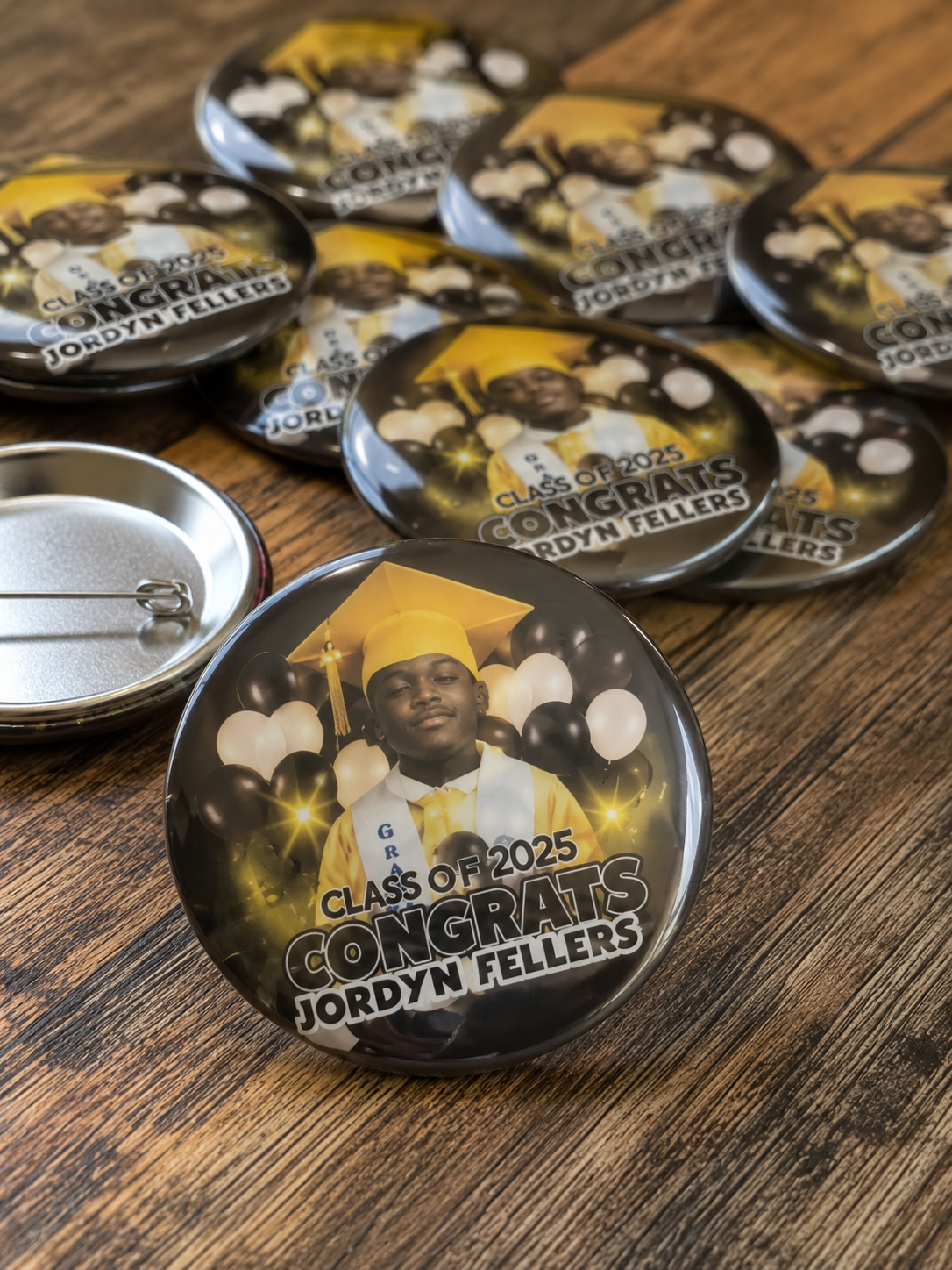 Custom Graduation Button | Personalized Senior Photo Button
