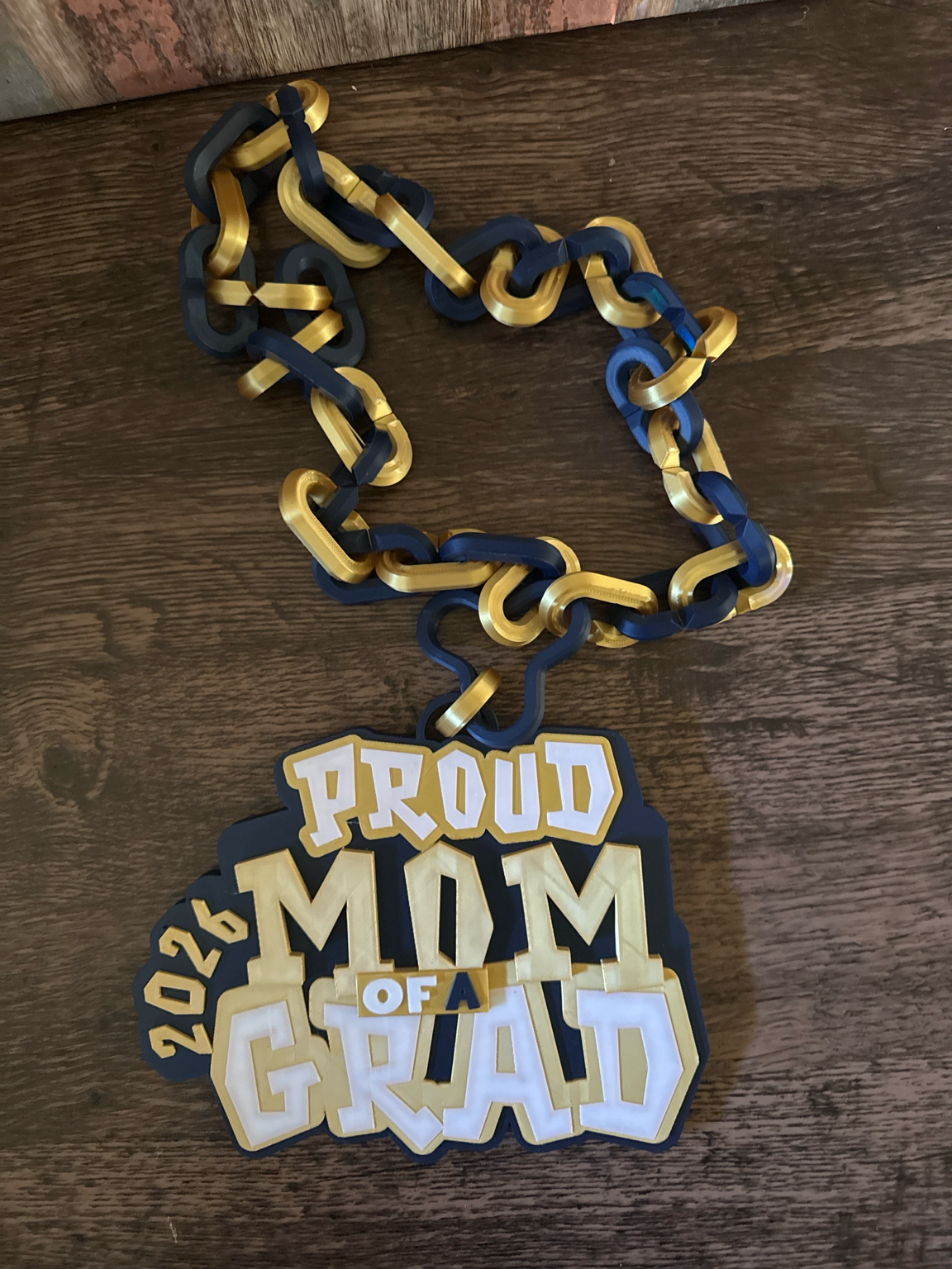 Custom 3D Printed Graduation Hype Chains | Personalized Senior Spirit Chain Necklace