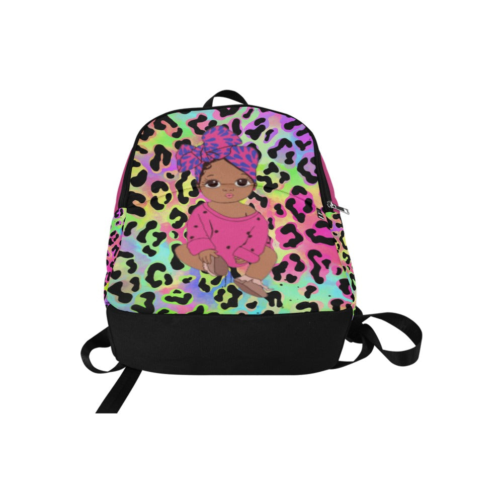 PINK LEOPARD Fabric Backpack