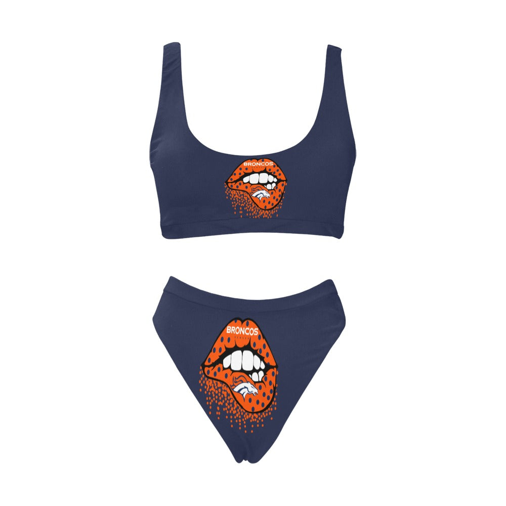 kustomized Sport Top & High-Waisted Bikini Swimsuit