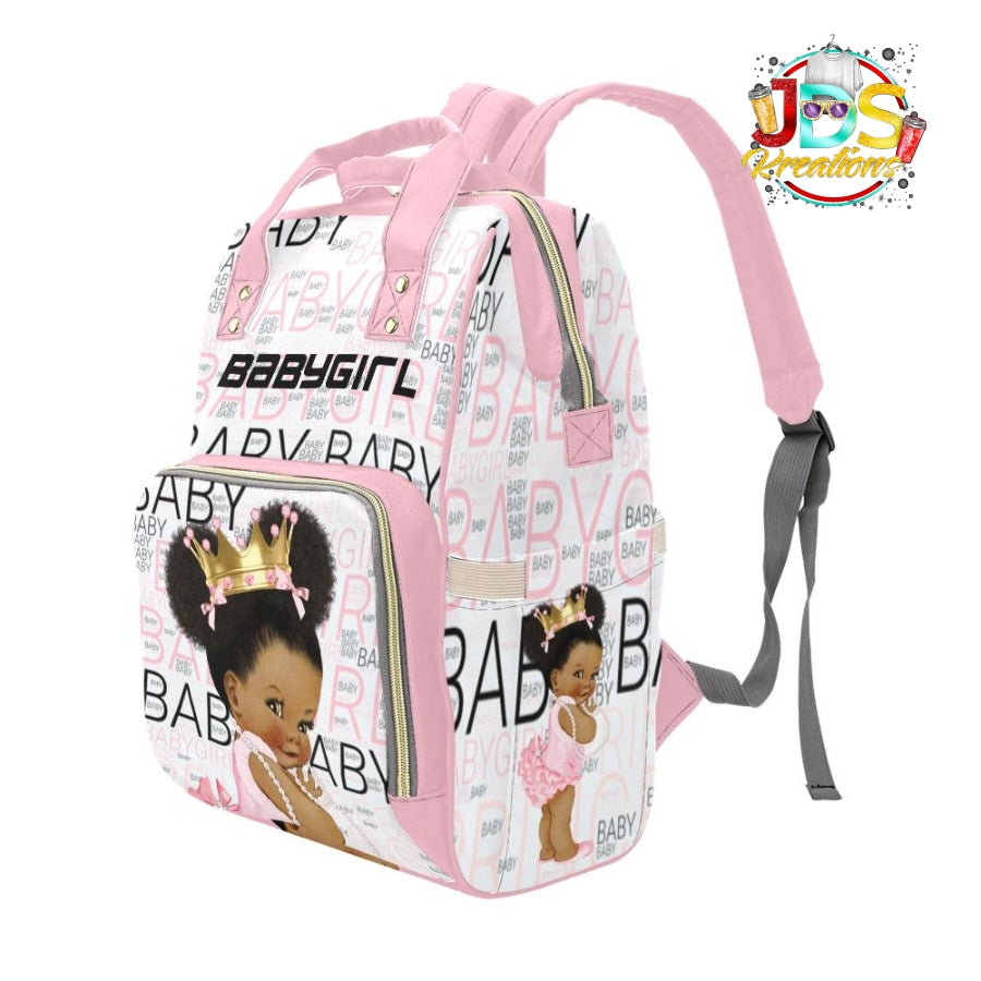 Baby Bag With All Over Printed Name Diaper Backpack (1688)
