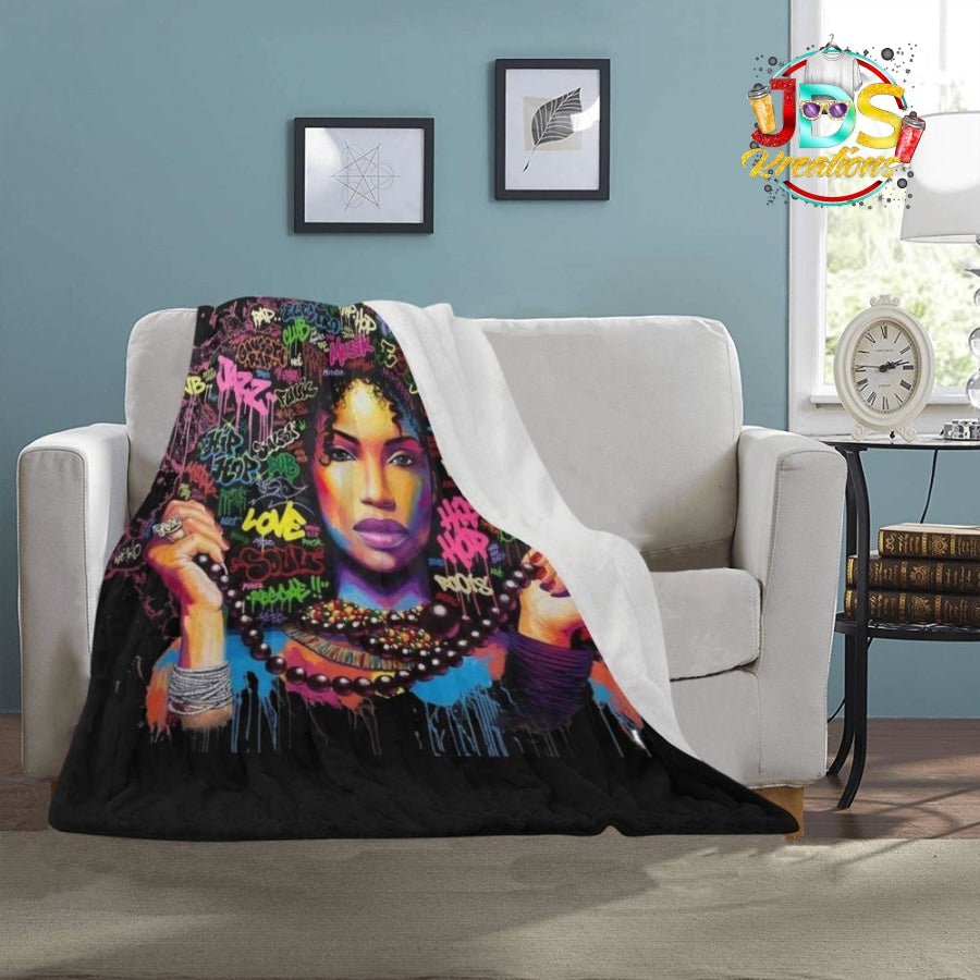 Black Queen Ultra-Soft Micro Fleece Blanket 40X50