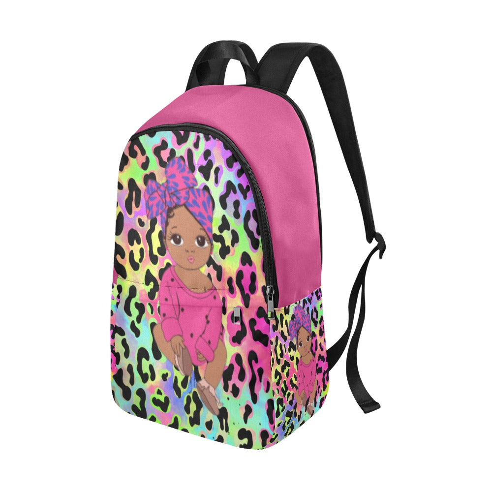 PINK LEOPARD Fabric Backpack