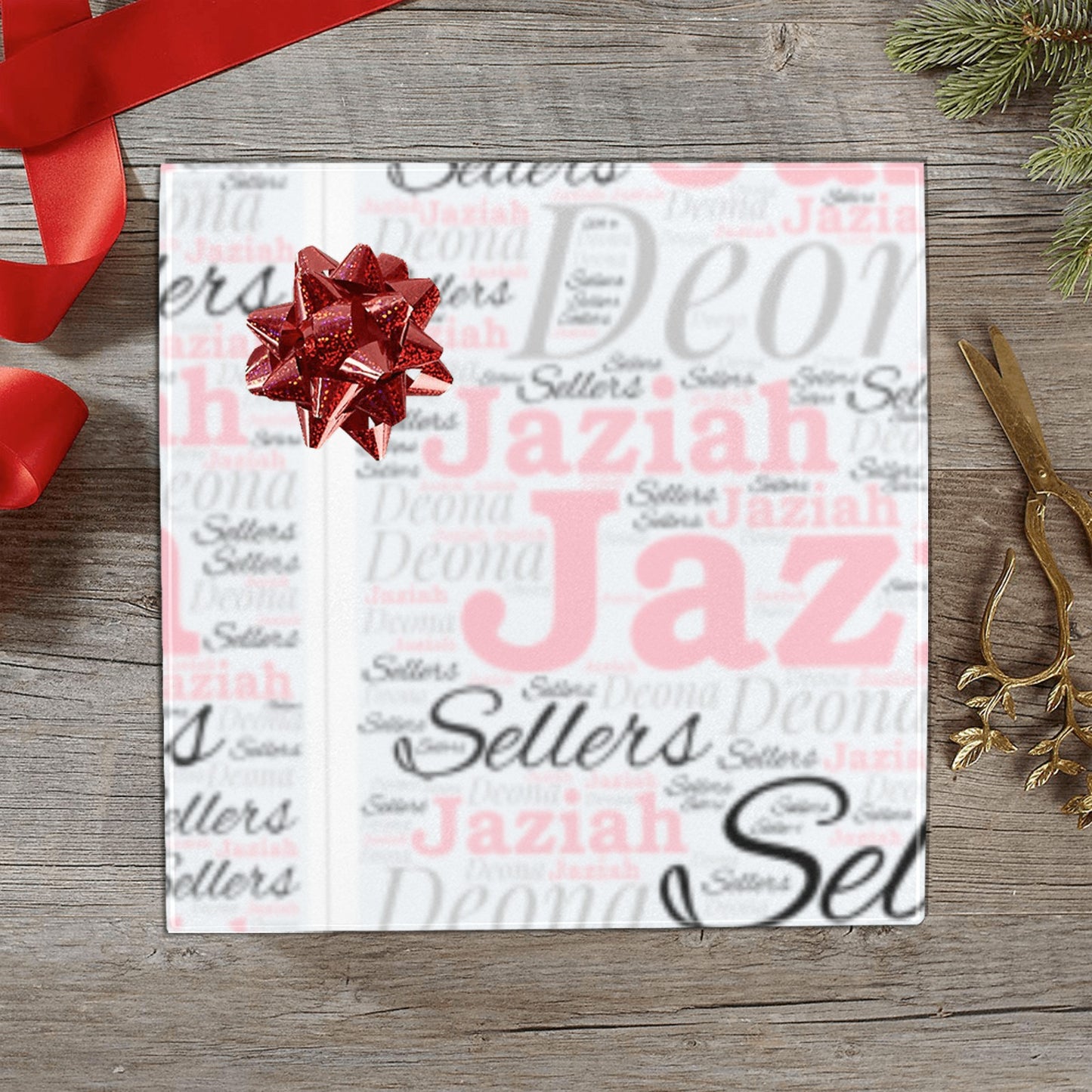 Personalized Gift Wrapping Paper 58"x 23"